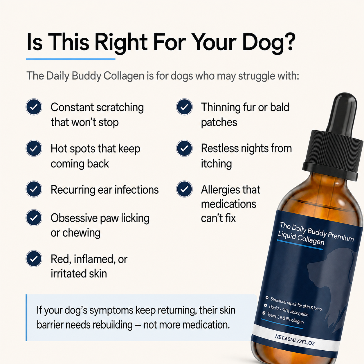The Daily Buddy Premium Liquid Collagen for Dogs