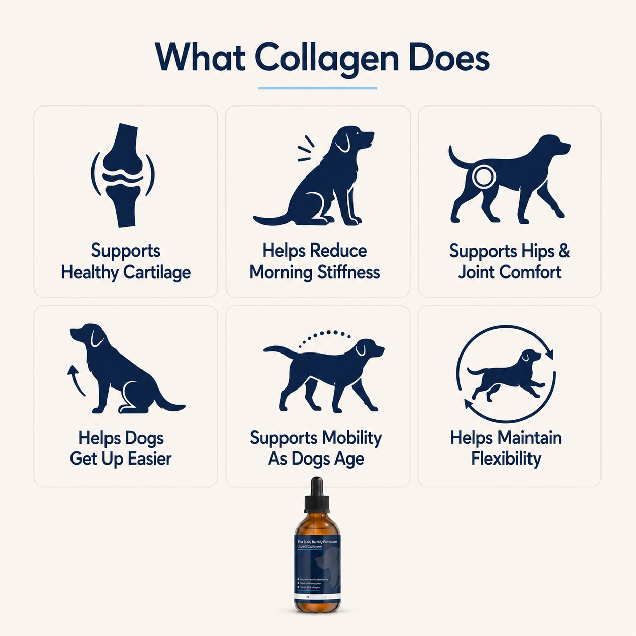 The Daily Buddy Premium Liquid Joint Collagen for Dogs